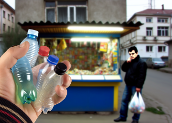 Pentru a crea o imagine sugestivă și captivantă care să reflecte esența titlului "Batjocură. În loc de caramele, un român a primit rest 5 peturi goale," iată cum ar putea arăta această compoziție: 1. **Fundal**: Alege o imagine de fundal care să sugereze un scenariu urban sau un mic magazin de cartier. Poate include un colț al unei piețe sau un stand de vânzare. 2. **Element central**: În centrul imaginii, plasează o mână de adult care ține cinci sticle din plastic goale (peturi), unele poate având etichete ușor uzate sau rupte pentru a sublinia aspectul lor de deșeu. 3. **Personaj secundar**: Într-un colț al imaginii, surprinde un personaj care poate fi perceput ca un vânzător, privind în altă parte sau manifestând indiferență. Acest detaliu subliniază aspectul de "batjocură". 4. **Contrast**: Utilizează culori contrastante pentru a evidenția peturile din plastic față de fundal, astfel încât să fie clar mesajul central. 5. **Text sugestiv**: În partea de sus sau jos a imaginii, include textul cu titlul articolului, folosit într-un font îndrăzneț și clar, pentru a asigura înțelegerea mesajului. 6. **Detalii subtile**: Adaugă elemente care să sugereze ideea de cumpărare, cum ar fi o tejghea sau un ban pe fundal, pentru a pune în context situația. Această imagine ar putea transmite în mod vizual și sugestiv ideea principală a articolului și titlul său.