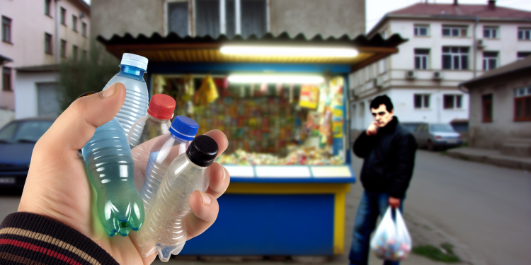 Pentru a crea o imagine sugestivă și captivantă care să reflecte esența titlului "Batjocură. În loc de caramele, un român a primit rest 5 peturi goale," iată cum ar putea arăta această compoziție: 1. **Fundal**: Alege o imagine de fundal care să sugereze un scenariu urban sau un mic magazin de cartier. Poate include un colț al unei piețe sau un stand de vânzare. 2. **Element central**: În centrul imaginii, plasează o mână de adult care ține cinci sticle din plastic goale (peturi), unele poate având etichete ușor uzate sau rupte pentru a sublinia aspectul lor de deșeu. 3. **Personaj secundar**: Într-un colț al imaginii, surprinde un personaj care poate fi perceput ca un vânzător, privind în altă parte sau manifestând indiferență. Acest detaliu subliniază aspectul de "batjocură". 4. **Contrast**: Utilizează culori contrastante pentru a evidenția peturile din plastic față de fundal, astfel încât să fie clar mesajul central. 5. **Text sugestiv**: În partea de sus sau jos a imaginii, include textul cu titlul articolului, folosit într-un font îndrăzneț și clar, pentru a asigura înțelegerea mesajului. 6. **Detalii subtile**: Adaugă elemente care să sugereze ideea de cumpărare, cum ar fi o tejghea sau un ban pe fundal, pentru a pune în context situația. Această imagine ar putea transmite în mod vizual și sugestiv ideea principală a articolului și titlul său.