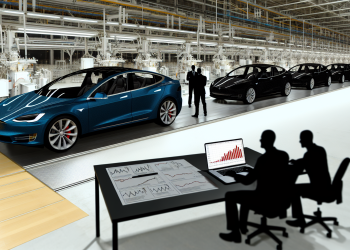 Pentru a crea o imagine realistă și sugestivă care să reflecte esența articolului menționat, iată o compoziție detaliată: - **Context general și fundal:** Imaginea să fie captată într-o hală de producție a unei fabrici de mașini Tesla. Ar putea fi un spațiu mare, industrial, cu elemente vizibile de producție auto și linii de asamblare parțial nefolosite, sugerând o încetinire a producției. - **Autovehicule Tesla:** Placarea mașinilor Tesla trebuie să fie evidentă, dar să existe un număr redus de vehicule evidențiate în imagine, aliniate, dar supuse unui control de calitate mai îndelungat sau pur și simplu nelucrate, pentru a sugera livrări sub așteptări. Marca distinctivă Tesla ar trebui să fie vizibilă pe fiecare dintre ele. - **Elemente simbolice:** În prim-plan, să fie vizibile diverse documente ori grafice care reprezintă scăderea producției sau a livrărilor. Un grafic simplu pe un laptop aflat pe o masă aproape de vehicule ar putea arăta o linie descendentă clară. - **Atmosferă și ambient:** Un ton general al imaginii să fie ușor sumbru sau tensionat, să sugereze dezamăgirea sau îngrijorarea. Sursele de lumină să fie mai difuze decât strălucitoare, oferind un aer de introspecție și reevaluare. - **Personaje:** Câteva siluete ale inginerilor sau managerilor Tesla, poate cu expresii contemplative, aducând un plus de dramatism. Ei înclină să privească către vehiculele finite sau către ecranele cu grafice, sugerând evaluarea și analiza situației. Acest gen de compoziție ar captura esența articolului și ar transmite clar reducerea livrărilor Tesla din trimestrul respectiv, în comparație cu așteptările anterioare.