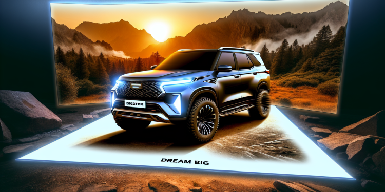 Pentru a crea o imagine realistă și captivantă care reflectă esența articolului despre Dacia Bigster, poți urma aceste sugestii: 1. **Focalizare pe SUV-ul Dacia Bigster**: - Imaginează-ți SUV-ul în centrul compoziției, surprins într-un mediu natural care reflectă robustetea sa. Designul său ar trebui evidențiat, incluzând elemente distinctive precum silueta masivă și liniile moderne. 2. **Fundal Natural și Sălbatic**: - Plasează SUV-ul Bigster într-un peisaj montan sau deasă pădure, sugerând aventură și capacitatea de a cuceri terenuri variate. Acest fundal va sublinia mesajul "Dream Big". 3. **Elemente de Design Modern și Inovator**: - Utilizează lumini LED și alte caracteristici de design futurist al mașinii pentru a reflecta avansul tehnologic și modernitatea Bigster. 4. **Slogan Sugestiv**: - Integrează sloganul „Dream Big” într-un mod discret dar vizibil, folosind un font modern și elegant. Acesta ar putea fi poziționat pe partea inferioară sau superioară a imaginii. 5. **Perspectivă Widescreen**: - Utilizează formatul widescreen 16:9 pentru a maximiza impactul vizual și a oferi un sentiment de deschidere și libertate. 6. **Atmosferă și Iluminare**: - Alege o lumină de apus sau răsărit pentru a adăuga dramatism și un efect cald imaginii, subliniind și mai mult caracterul visător și inspirator al SUV-ului. Prin combinarea acestor elemente, vei putea crea o compoziție vizuală care să reflecte esența și mesajul principal al articolului despre Dacia Bigster.